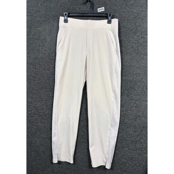 Athleta Brooklyn Mid Rise Ankle Pants Womens 4 Beige Wrinkle Resistant Stretch - Picture 1 of 10